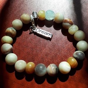 Marble Multicolored Stone bracelet + DREAM…